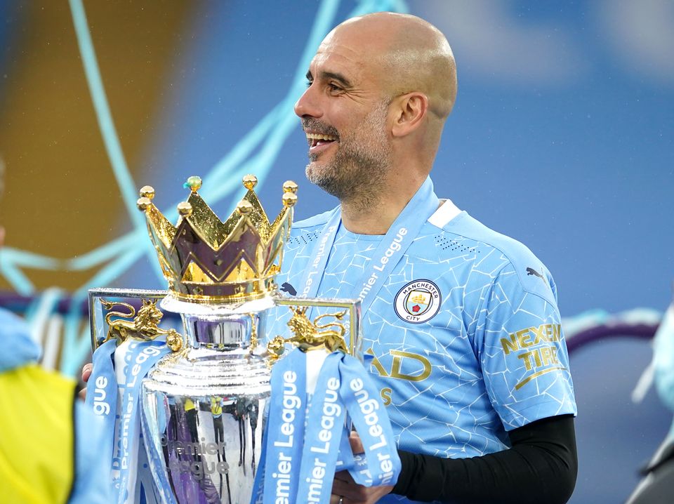 Guardiola has guided City to three Premier League titles (Dave Thompson/PA)