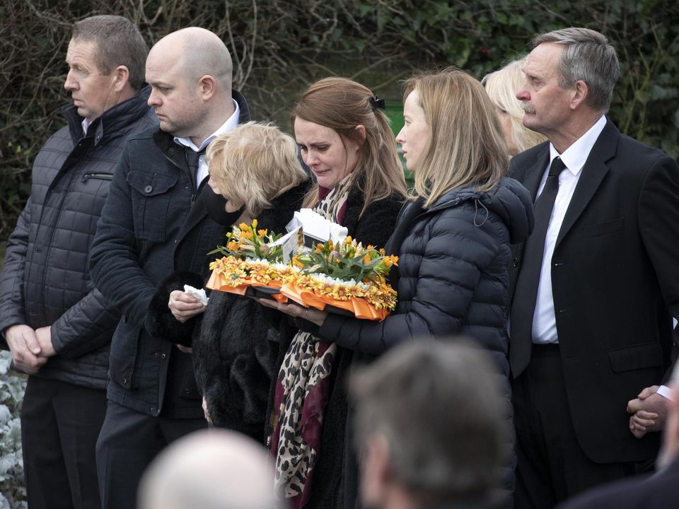 The funeral of Saoirse Corrigan from Whitehall, Castlepollard, at St. John The Baptist Church, Whitehall. Ms. Corrigan was one of three victims who died in a head-on collision between two vehicles near Kells, Co. Meath on New Year's Eve. Picture Colin Keegan, Collins Dublin