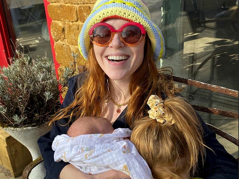 Angela Scanlon with her two children