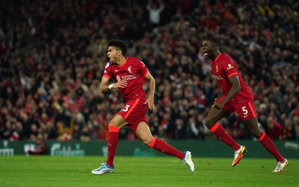 Luis Diaz’s equaliser earned Liverpool a point against Tottenham (Peter Byrne/PA)