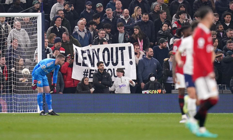 Tottenham fans protested against Daniel Levy (John Walton/PA)