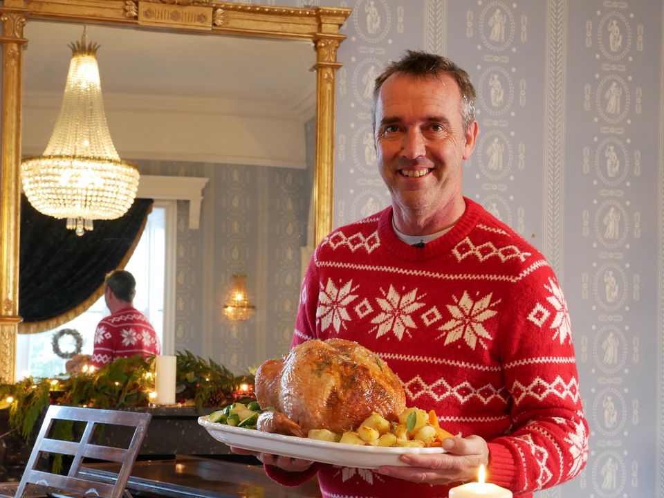 Kevin with the Christmas turkey