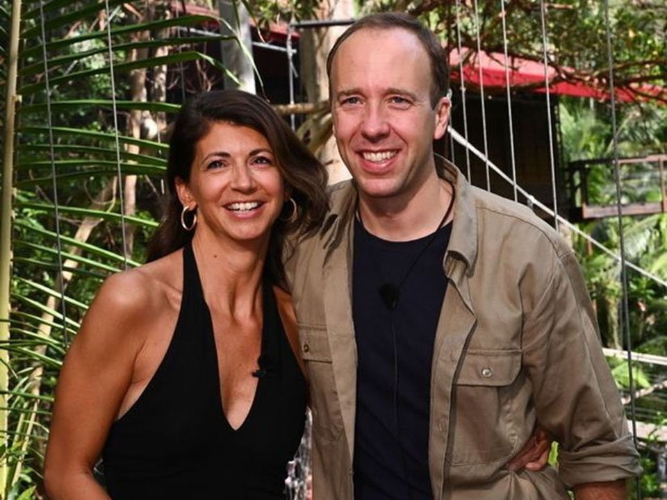 Gina Coladangelo and Matt Hancock after he appeared on I'm A Celebrity...
