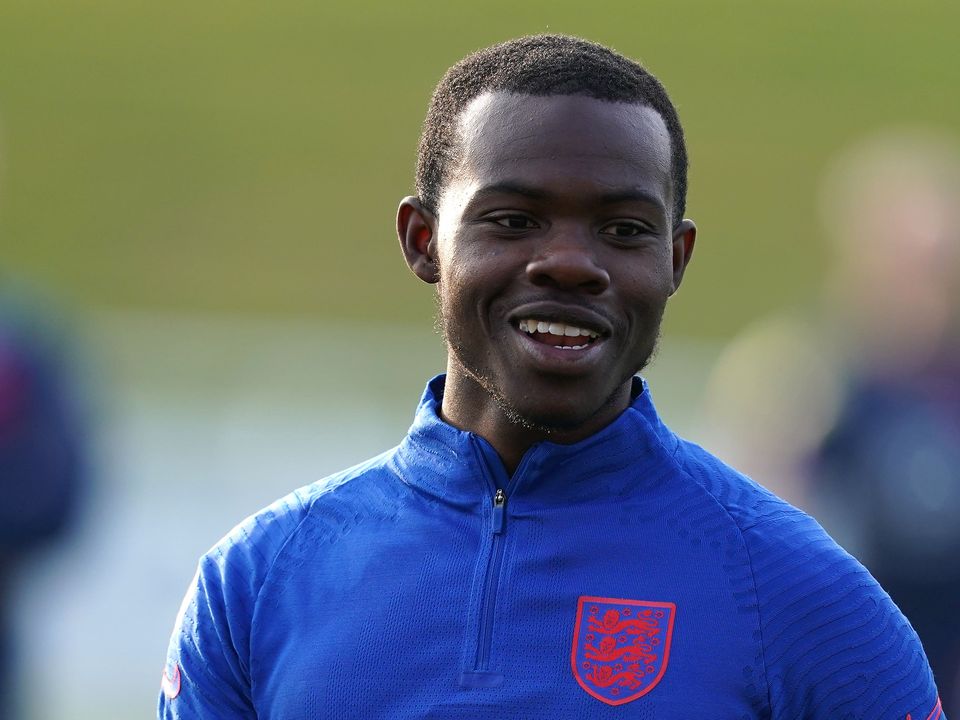 Tyrick Mitchell is with England for the first time (Martin Rickett/PA)