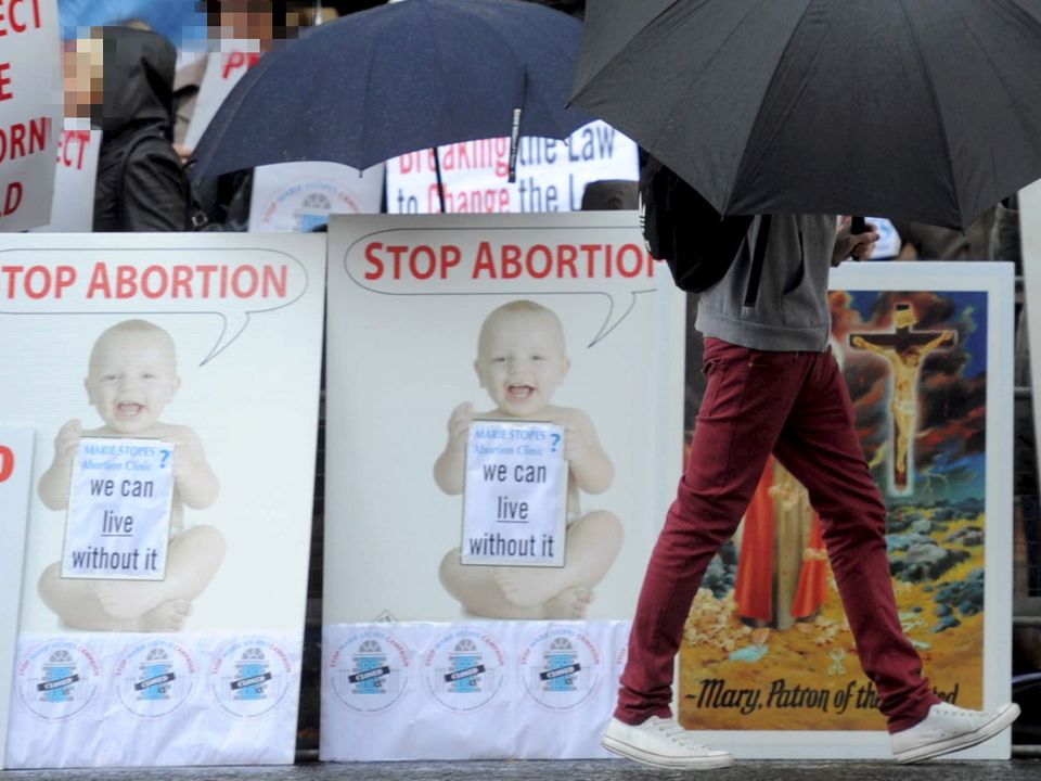 An anti-abortion protest.