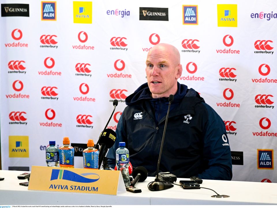Ireland forwards coach Paul O'Connell during a press conference at the Aviva Stadium. Photo: Harry Murphy/Sportsfile