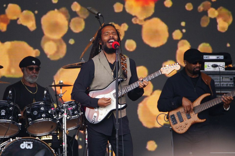 Ziggy Marley opens the bill on the Pyramid stage (Ben Birchall/PA)