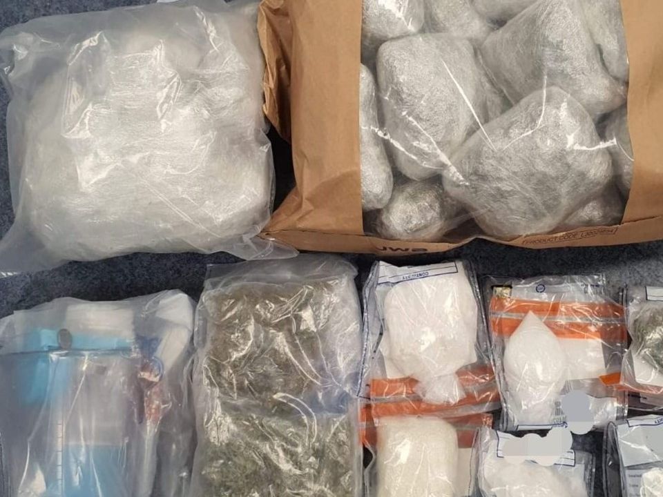 Gardaí seized cocaine worth €50,000 as well as cannabis worth €40,000