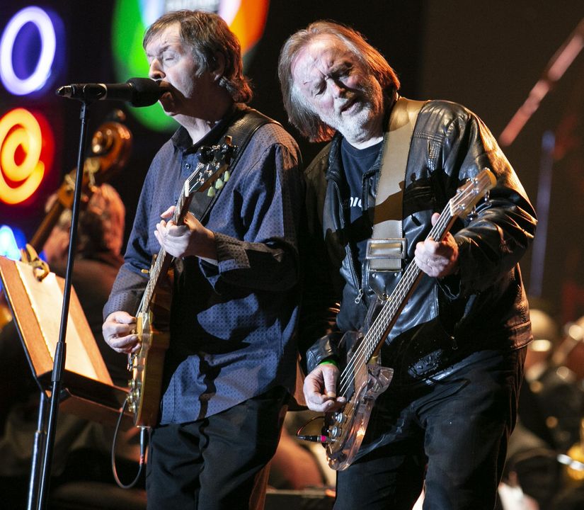 Johnny Fean and Barry Devlin from Horslips performing