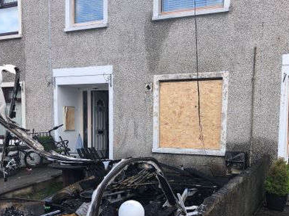 The scene of the blaze in Doolargy Avenue