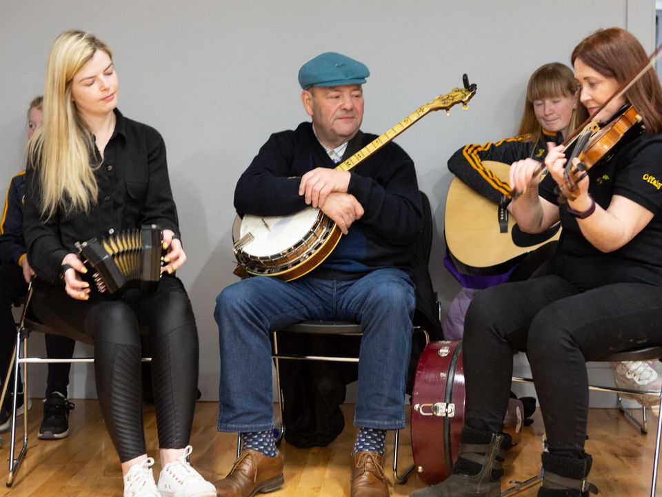 Amy and Ray Murphy with Aisling Noonan and Attracta Brady during the Music for Ashling Fundraiser in Teach Ceoil Chill Aichidh, Tullamore, Co. Offaly.