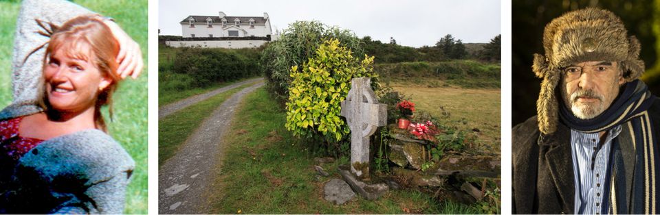 Sophie Toscan du Plantier, the site of her murder, and self-confessed suspect Ian Bailey