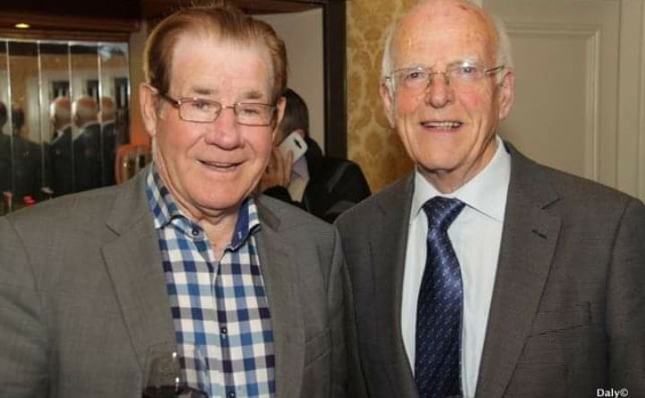 Ben with his manager Seamus Casey (pic: John Daly) who is also in his nineties. The pair meet for tea and chat in the pub every morning