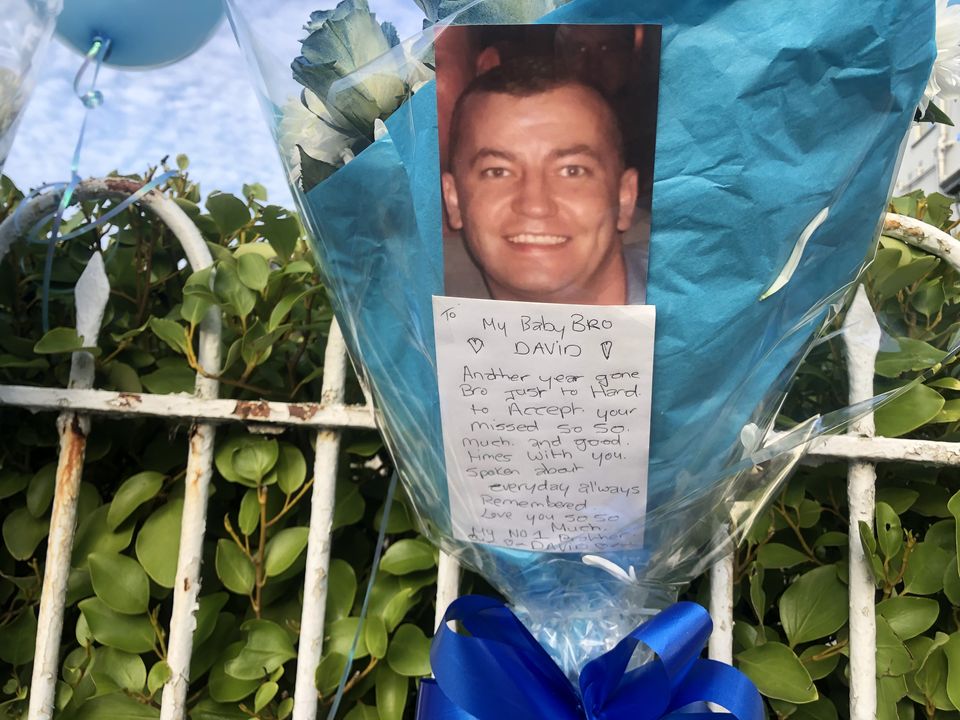 Flowers and tributes for David Byrne were left at the Bonnington Hotel previously known as the Regency Hotel.