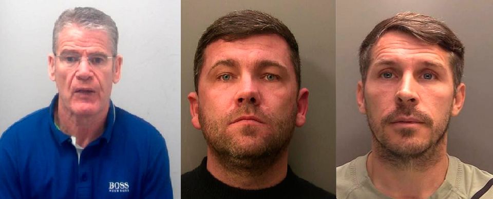 Photo issued by National Crime agency (NCA)⁤ of (left to right) Thomas Kavanagh, ⁤Liam Byrne, ⁣and Shaun Kent, who were ‍involved in an arms cache plot to get Thomas Kavanagh out of jail ‍early.