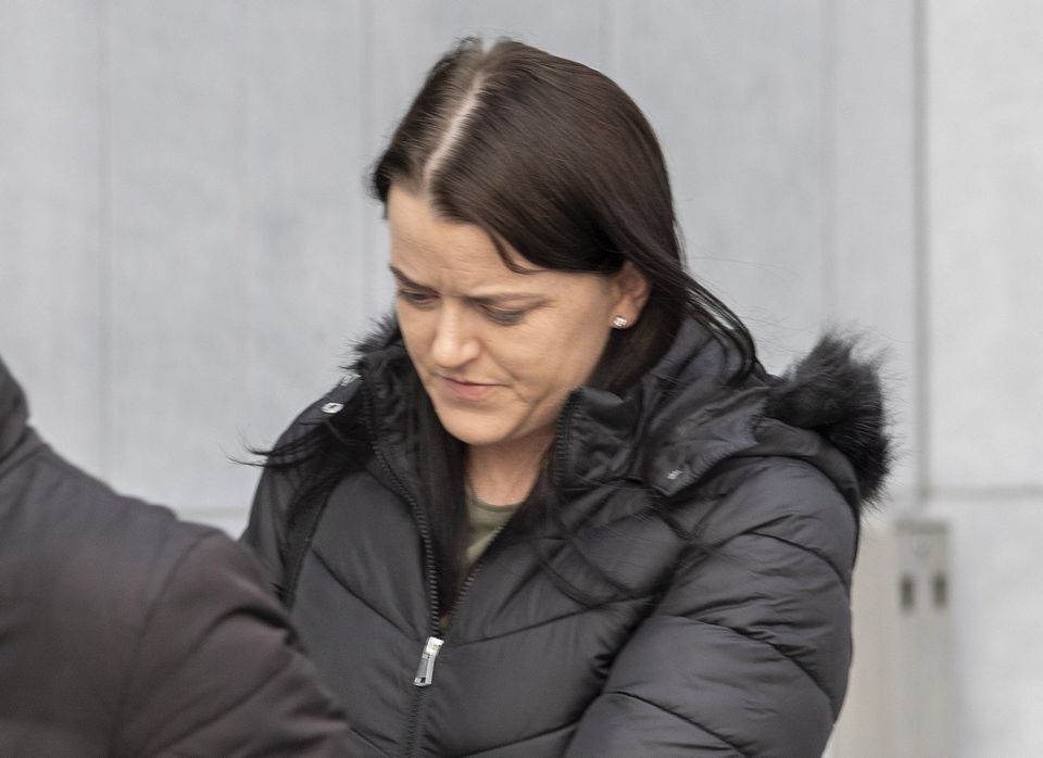 Megan Keown's victim Aisling Newell leaving Donegal Circuit Court. (NW Newsxpix)