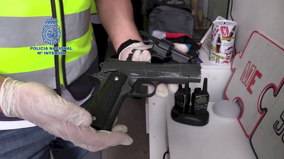 Weapons were also seized