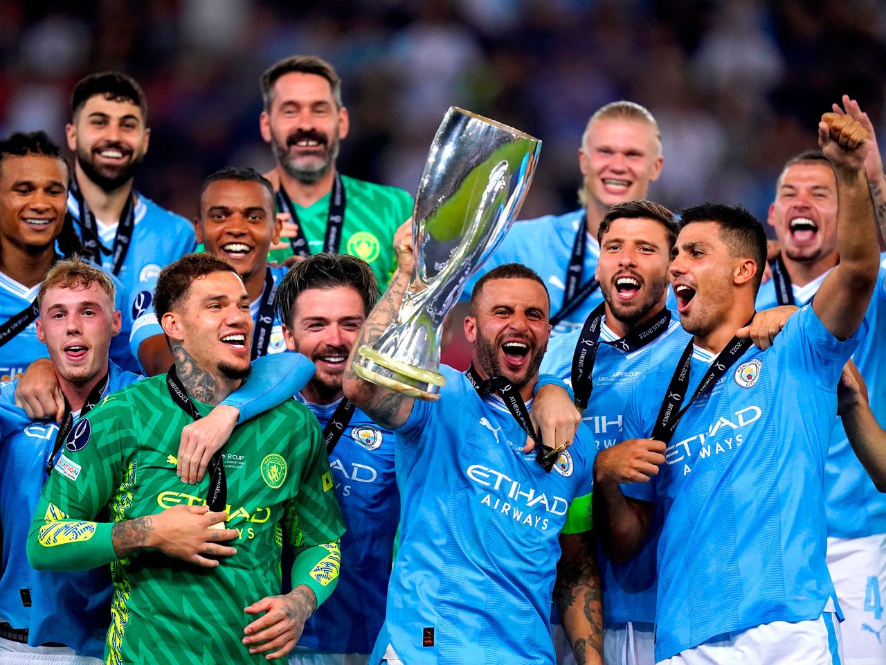 Man City sink Sevilla in shootout to win first Super Cup