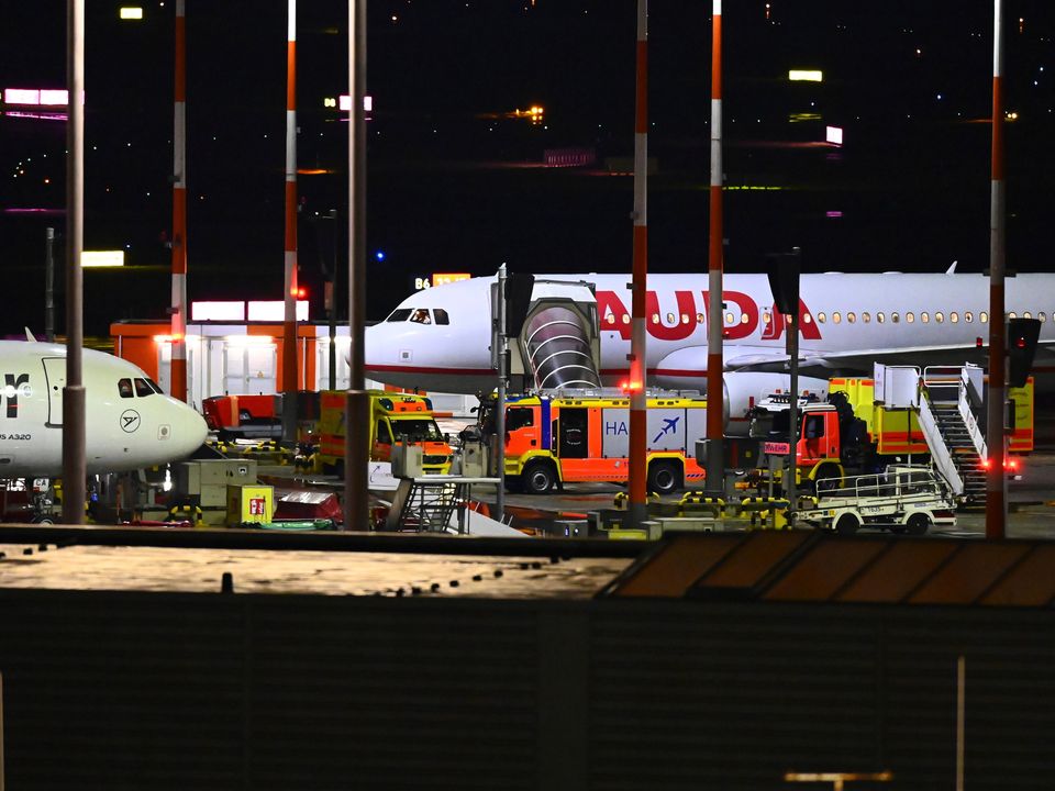 A hostage situation that paralyzed Hamburg airport ended on Sunday afternoon (Jonas Walzberg/dpa/AP)