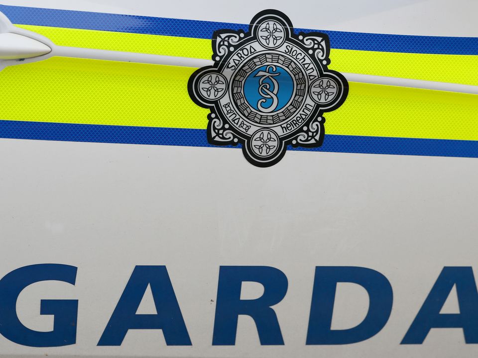 The Garda logo on a Garda vehicle in Dublin.