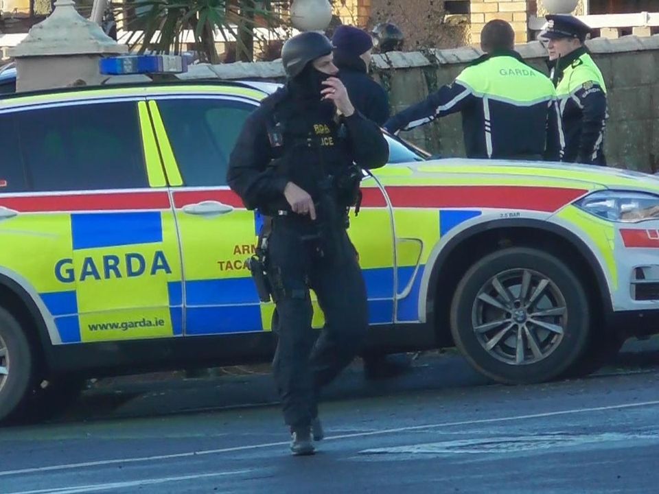 Armed officers in Limerick yesterday