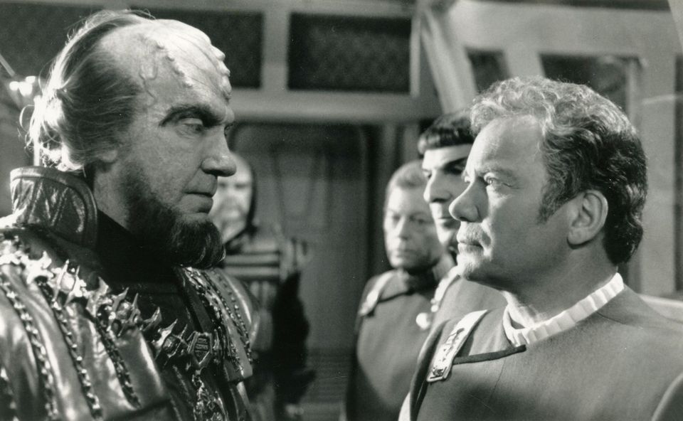 Actors William Shatner and David Warner in the movie Star Trek VI: The Undiscovered Country, USA 1991