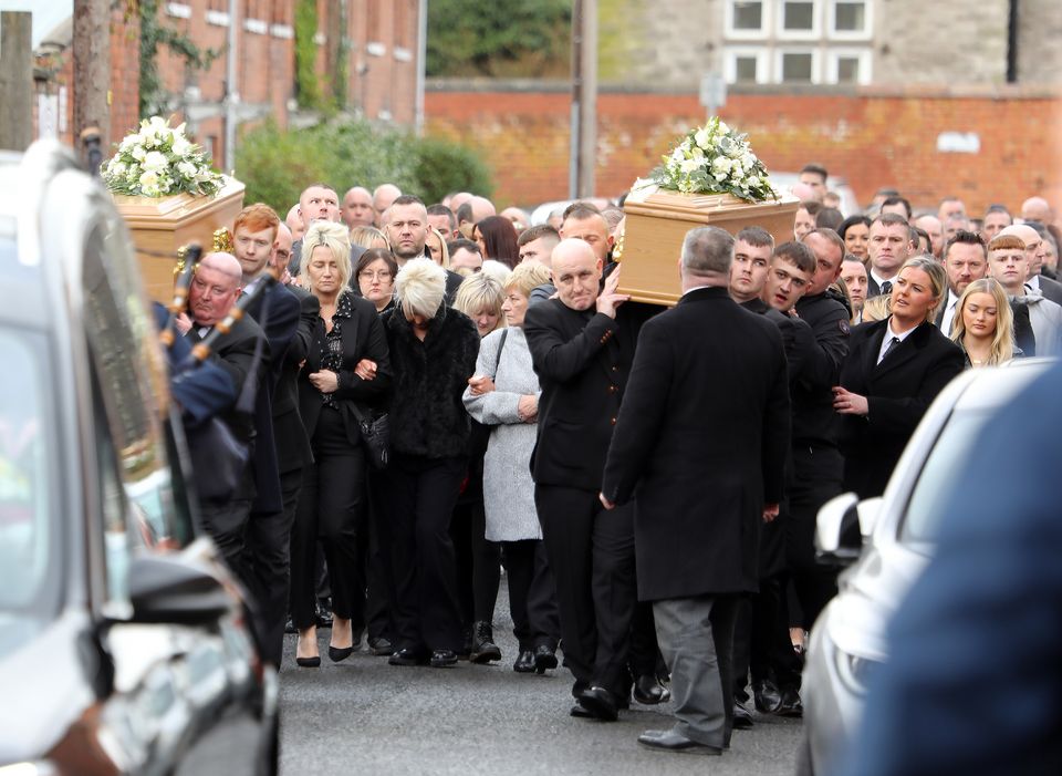 The funerals of tragic twins Claire and Stephen O’Neill took place today.
