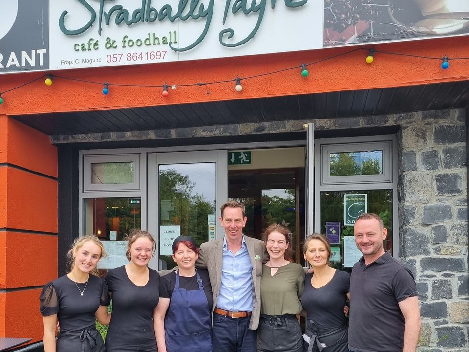 Ryan Tubridy at Stradbally Fayre Café and Foodhouse this week. Photo: Stradbally Fayre Café and Foodhouse/Facebook