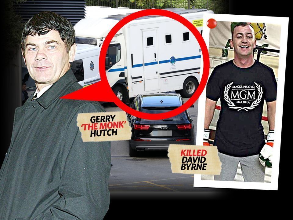 Gerry Hutch (left) is on trial for the murder of David Byrne (right)