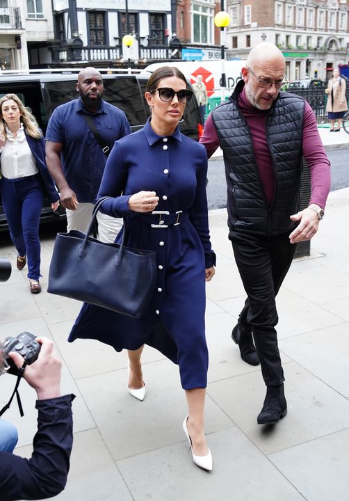 Rebekah Vardy arrives at the Royal Courts Of Justice (Ian West/PA)