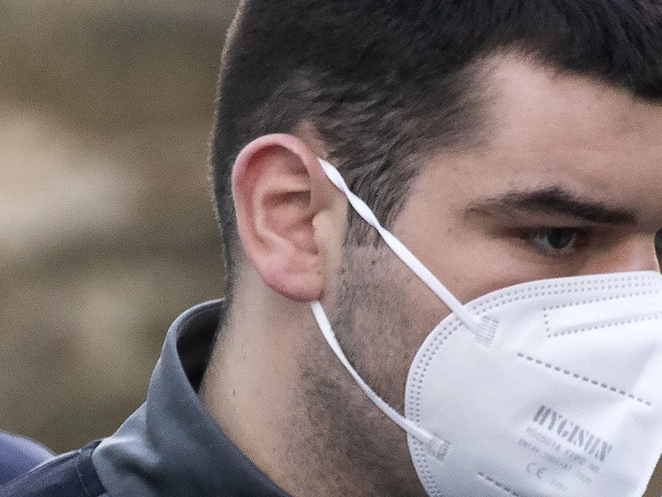 Owen Maughan (20) of Dun Saithne Estate pictured at Balbriggan District Court where he was charged with the murder Christy Hall (65) in November 2021. Picture Colin Keegan, Collins Dublin