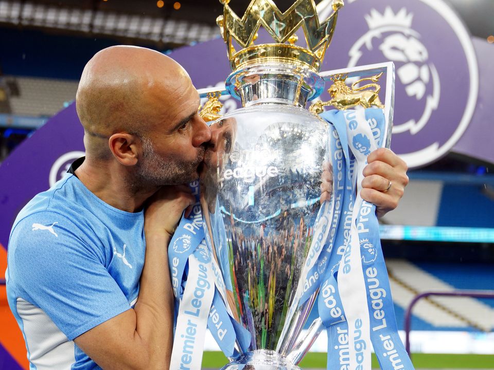 Pep Guardiola clinched another Premier League title (Martin Rickett/PA)
