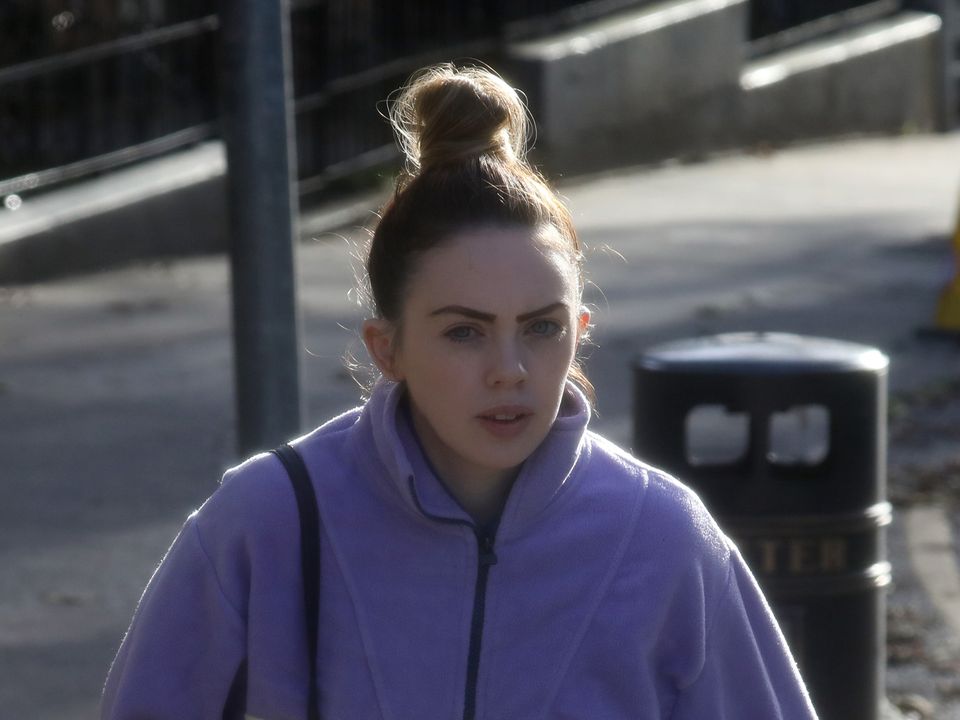 Kim Murrin, 30yrs, of Ballymcgowan, Letterkenny, Donegal, pictured at the Criminal Courts of Justice (CCJ) on Parkgate Street in Dublin after a court appearance. Pic: Paddy Cummins/PCPhoto.ie