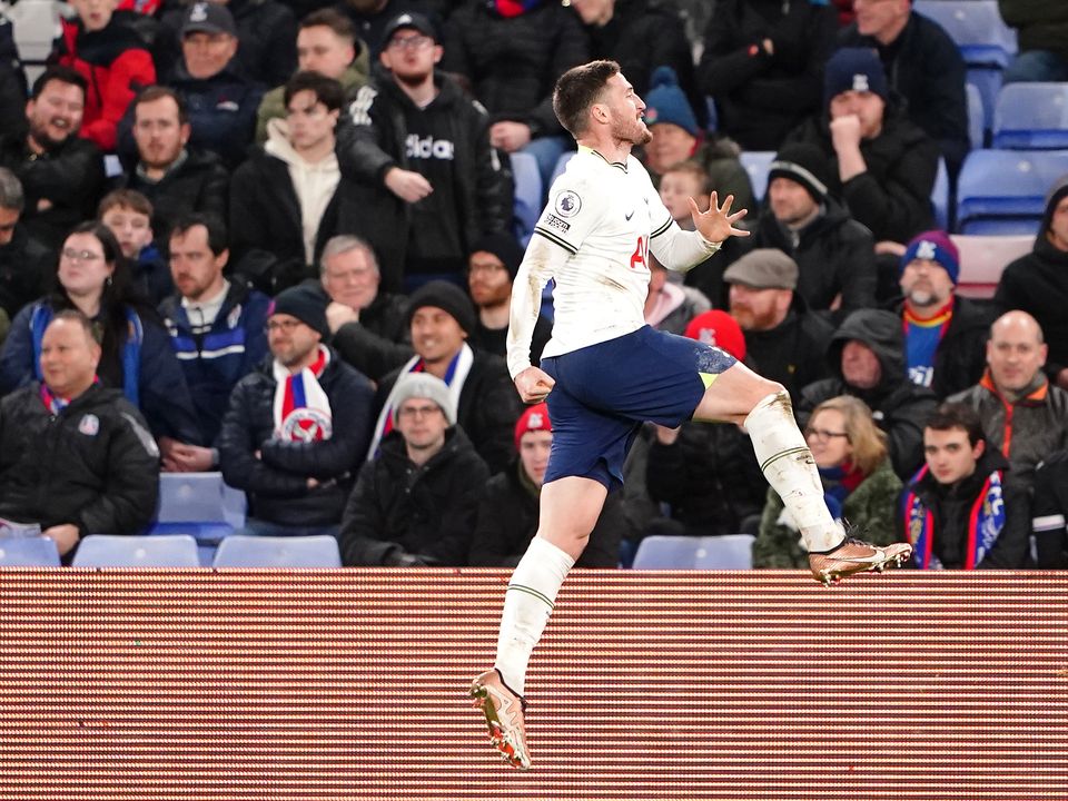 Tottenham Hotspur's Matt Doherty celebrates scoring their side's third goal of the game during the Premier League match at Selhurst Park, London. Picture date: Wednesday January 4, 2023.