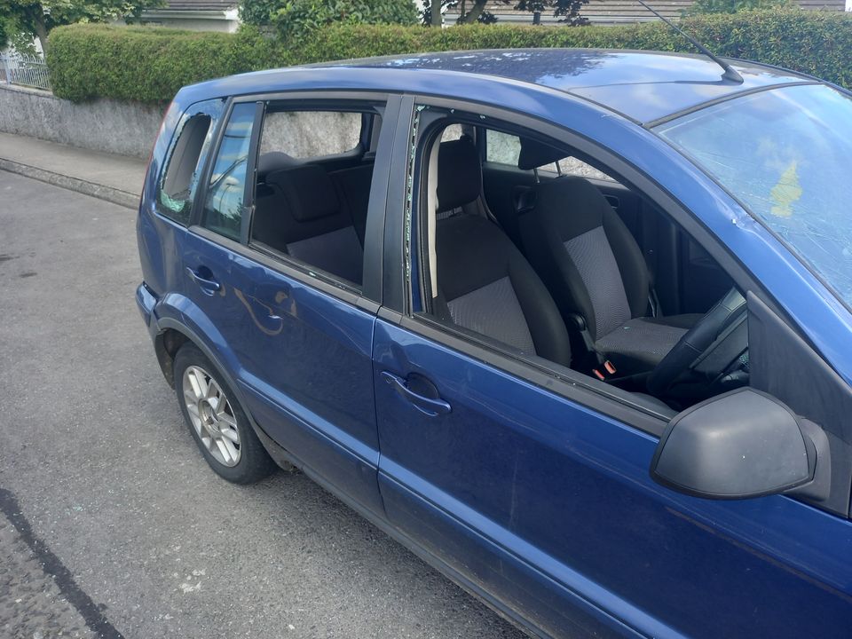 The car after the attack