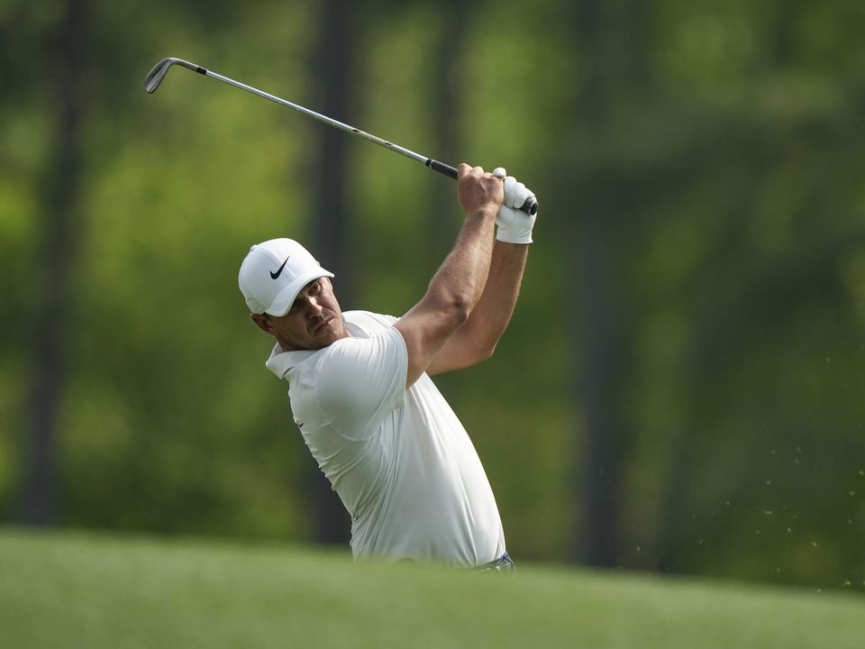 Brooks Koepka set an imposing clubhouse target on day two of the 87th Masters (Charlie Riedel/AP)