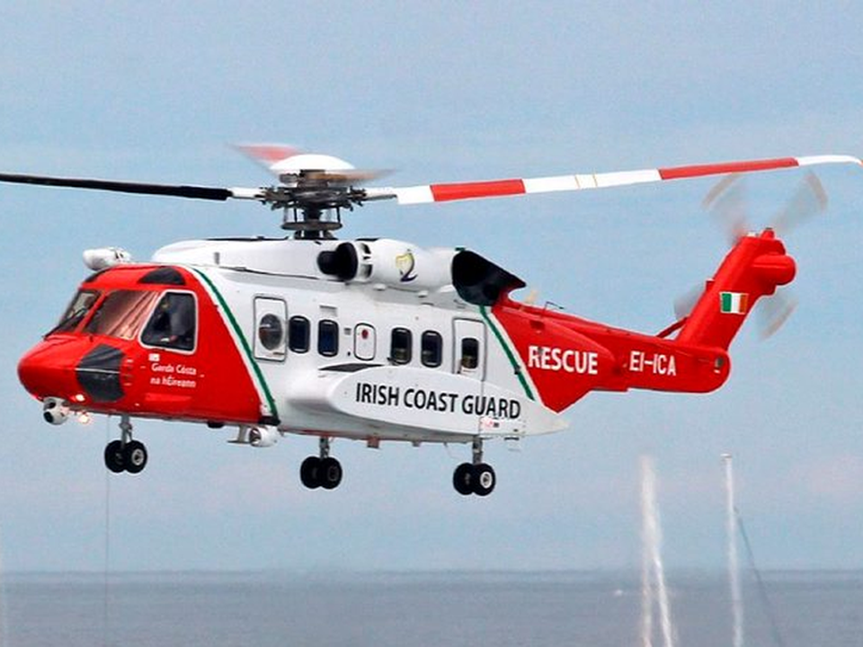 Irish Coast Guard Rescue Helicopter. Photo: Irish Coast Guard.