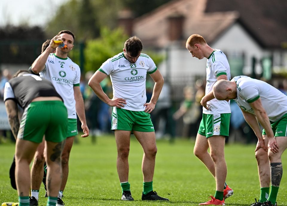 London players dejected after their defeat in the Connacht SFC to Leitrim at Ruislip, London. Photo; Sam Barnes/Sportsfile