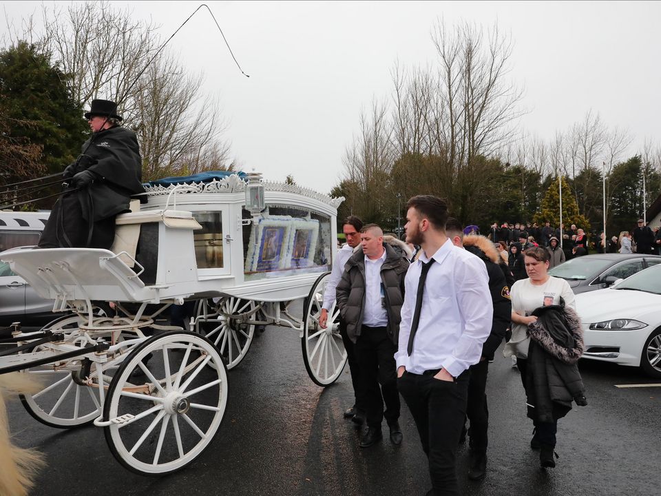 Christopher Stokes' funeral in Galway today. Picture: Gerry Mooney