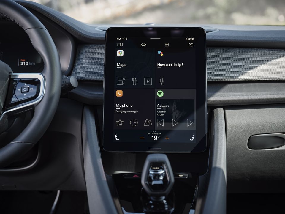 The interior of the Polestar 2