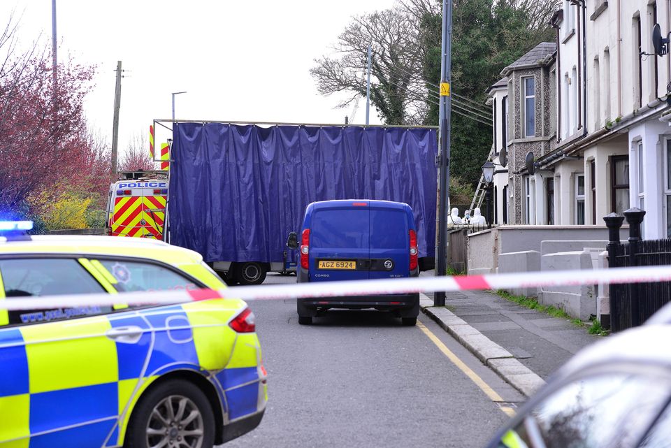 Police investigating woman’s death in Portadown fire as property is cordoned off (Credit: Arthur Allison/Pacemaker Press)