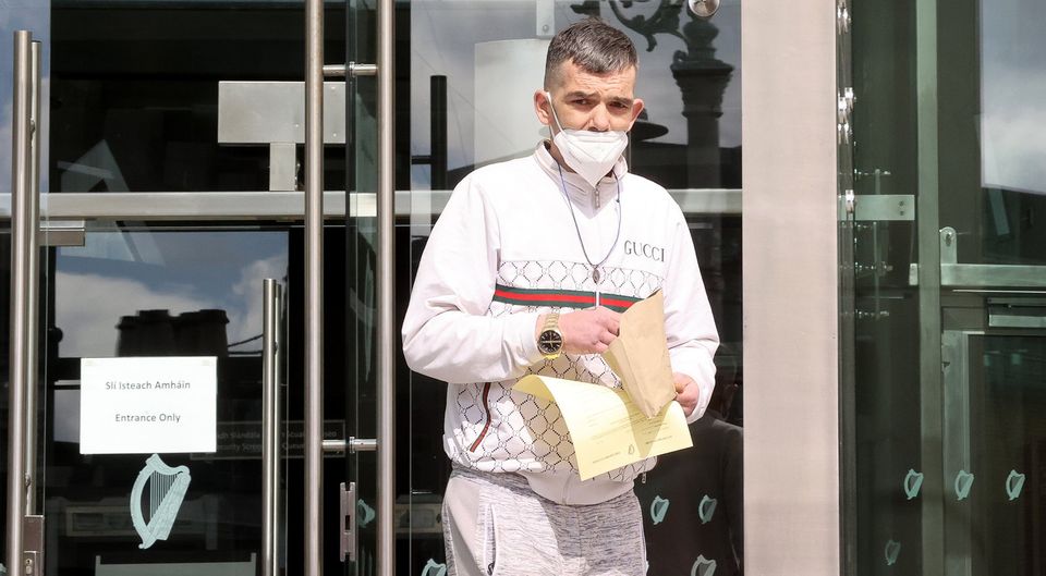 Christopher Johnson pictured departing The Dublin District Court Picture: Gerry Mooney