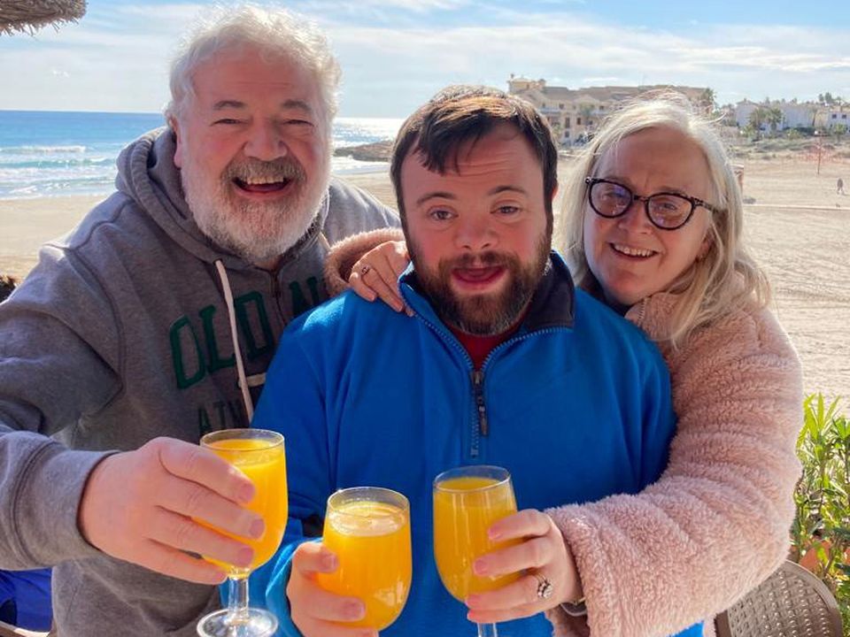 James Martin with dad Ivan and mum Suzanne on holiday in Spain