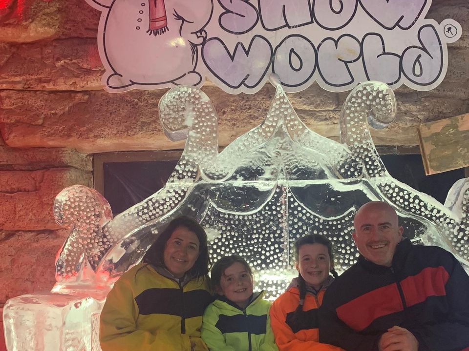 The family at SnowWorld