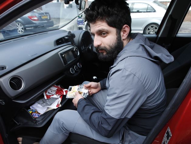 Syrian Jamal Ghabes, whose butcher shop in Sandy Row Belfast was burned down by right-wing extremist thugs, lives in a car