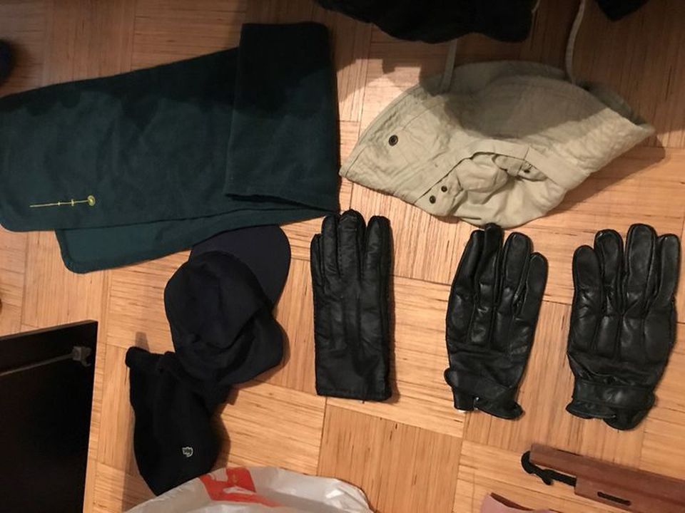 COVERING UP: Arakas used gloves and hats