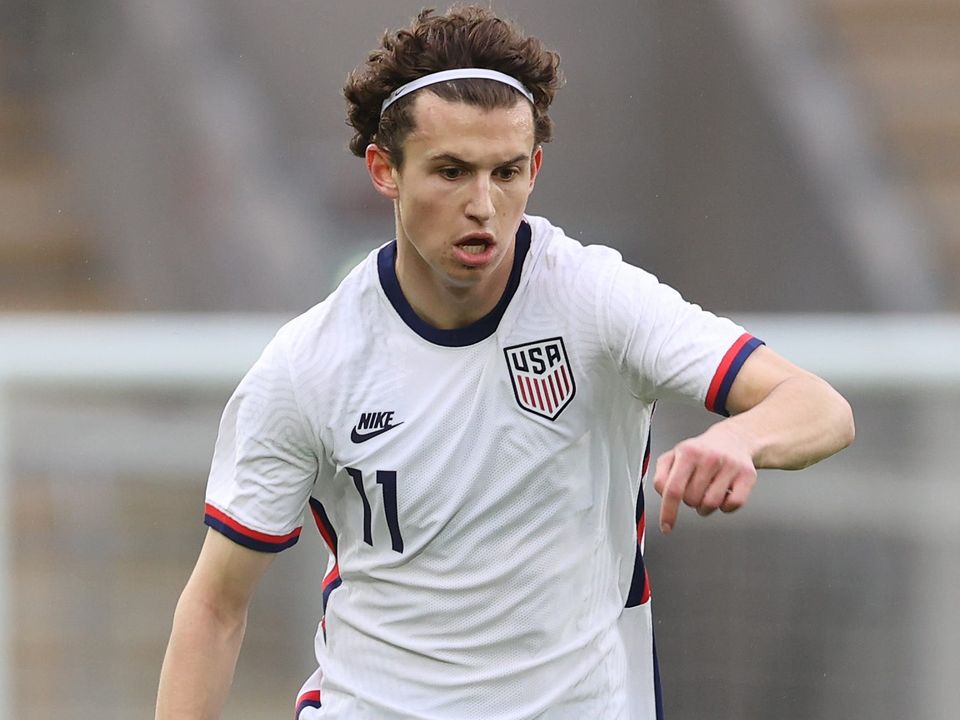 United States international Brenden Aaronson will complete a move from Red Bull Salzburg to Leeds on July 1 (Liam McBurney/PA)
