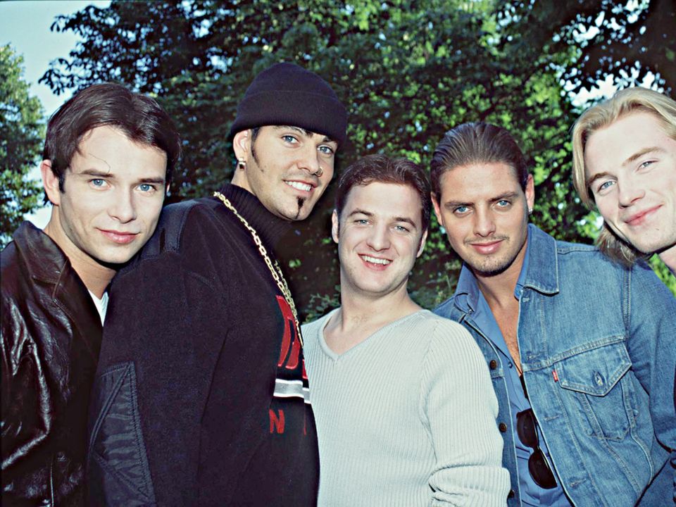 Keith with Boyzone in the early days
