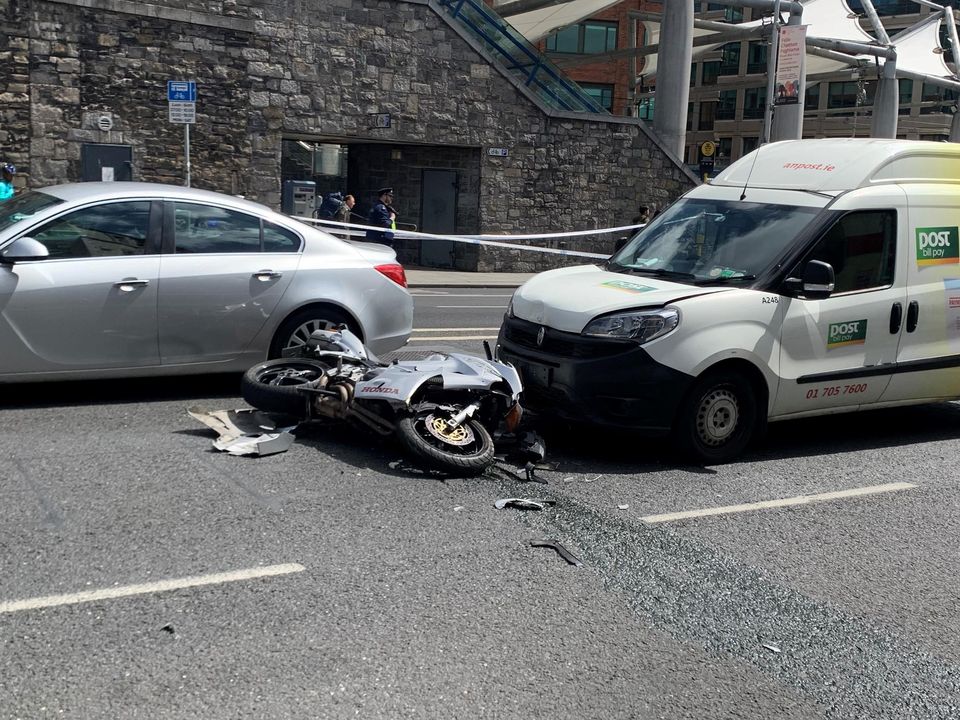 The scene of an accident on Amiens Street. May 27, 2022