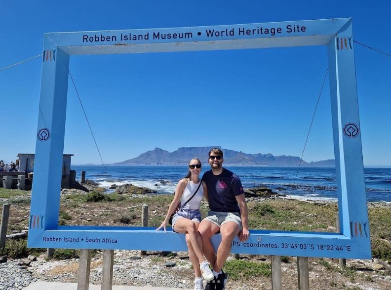 Aidan O'Shea and girlfriend Kristin in Cape Town.